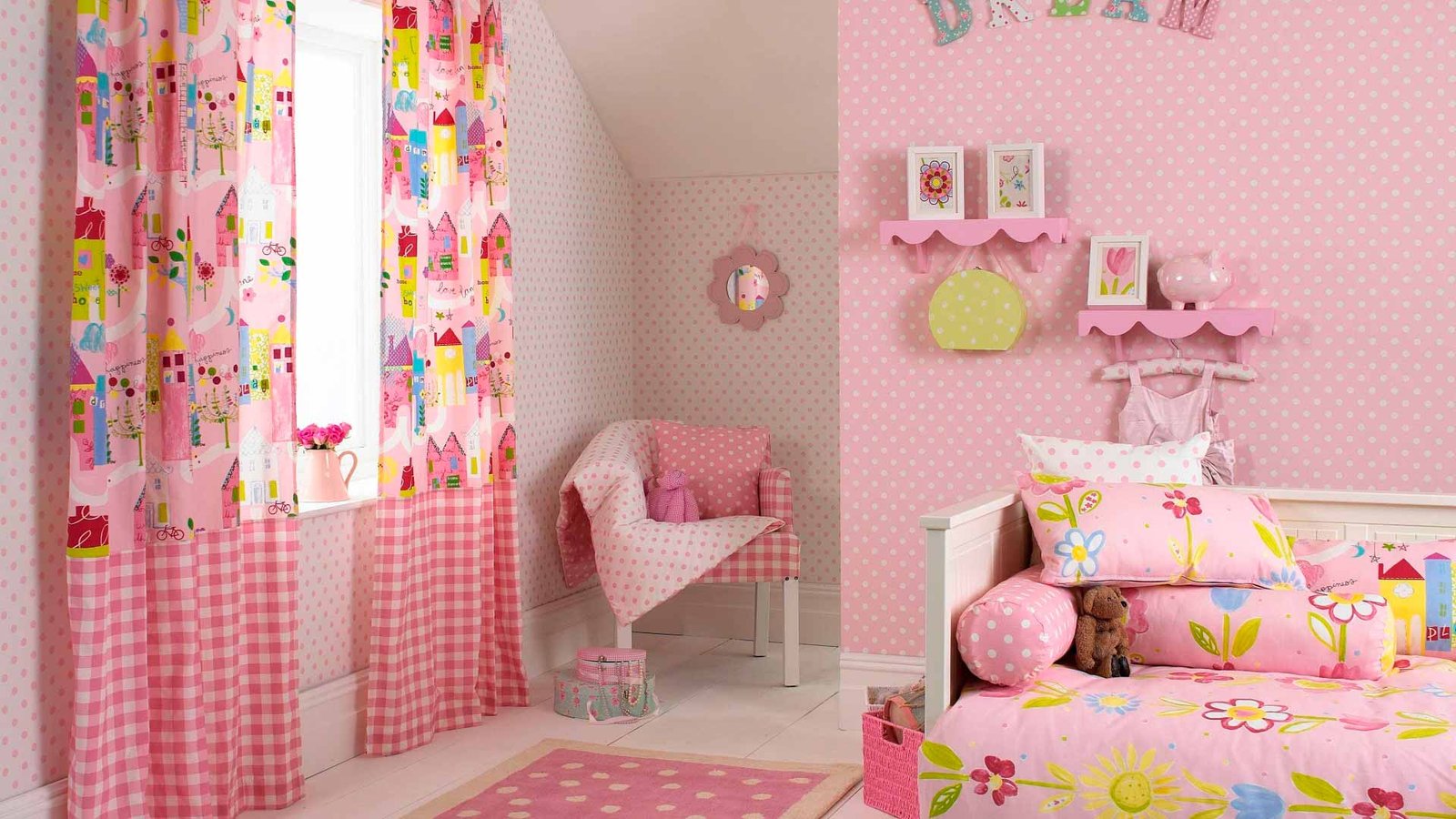 Kids pink Curtains